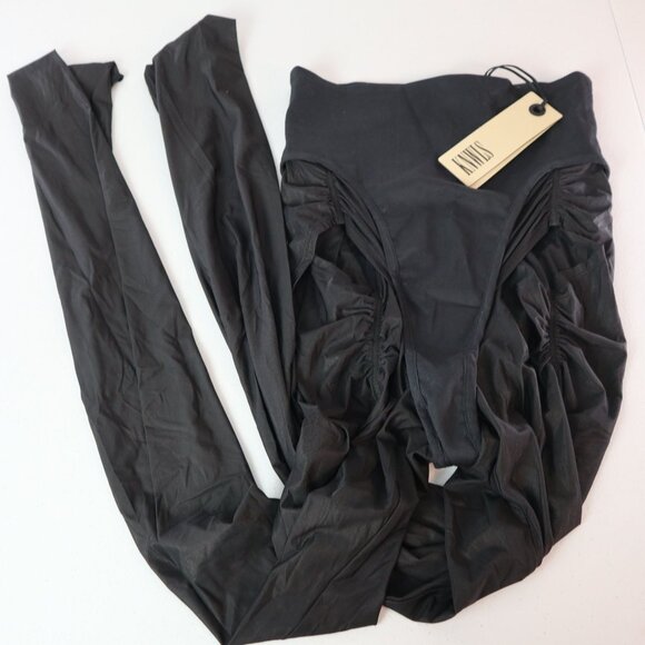 High-Waisted Black Cut-Out Pants - Picture 8 of 16